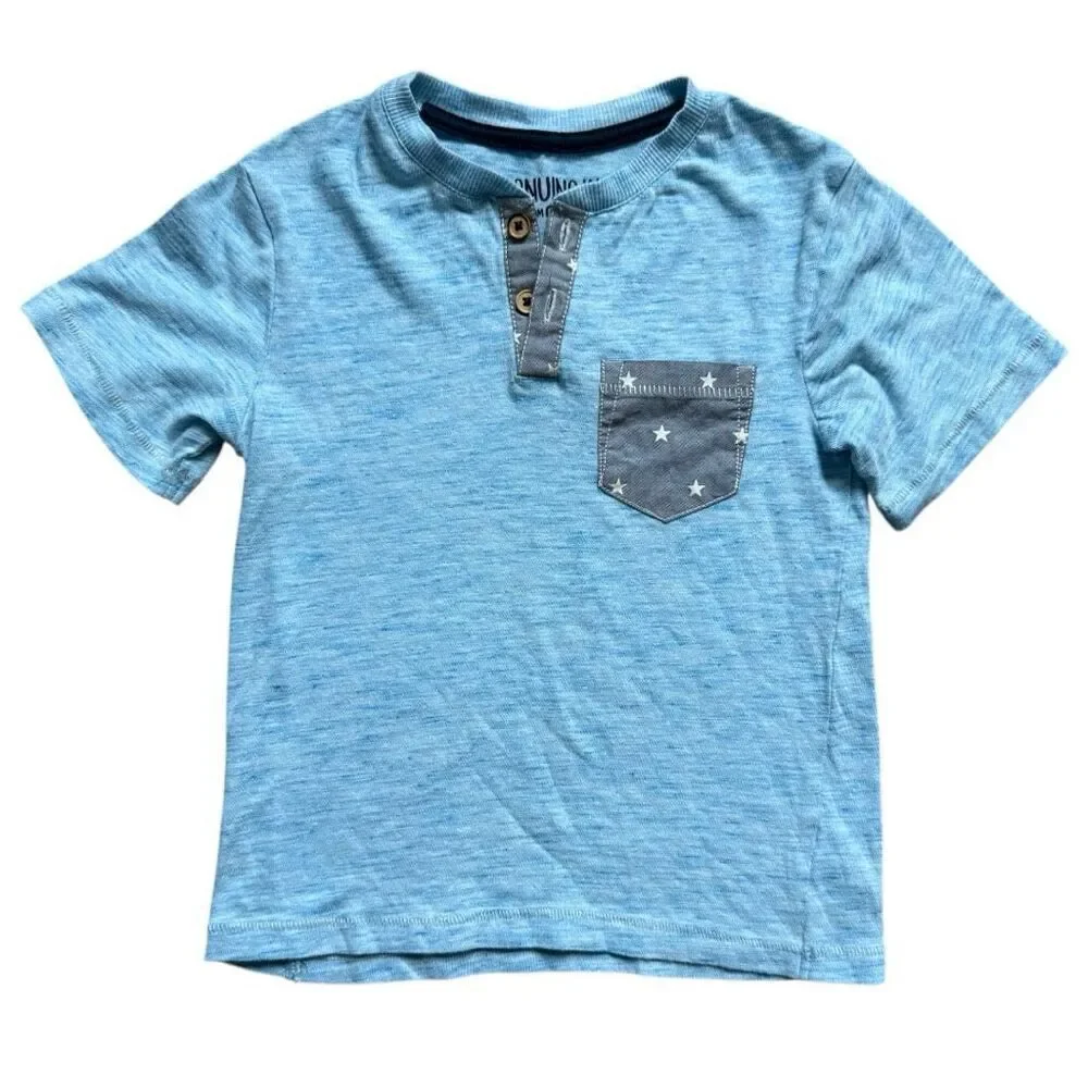 Toddler Boys Genuine Kids by OshKosh Star Pocket Heathered Tee Shirt - Sz 5T